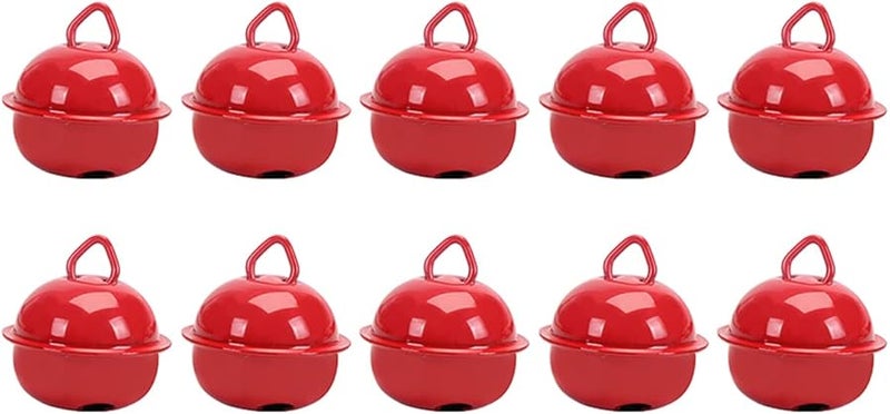 Red Christmas Tree Hanging Bells 10PCS for Crafts Party Decorations - Image 3